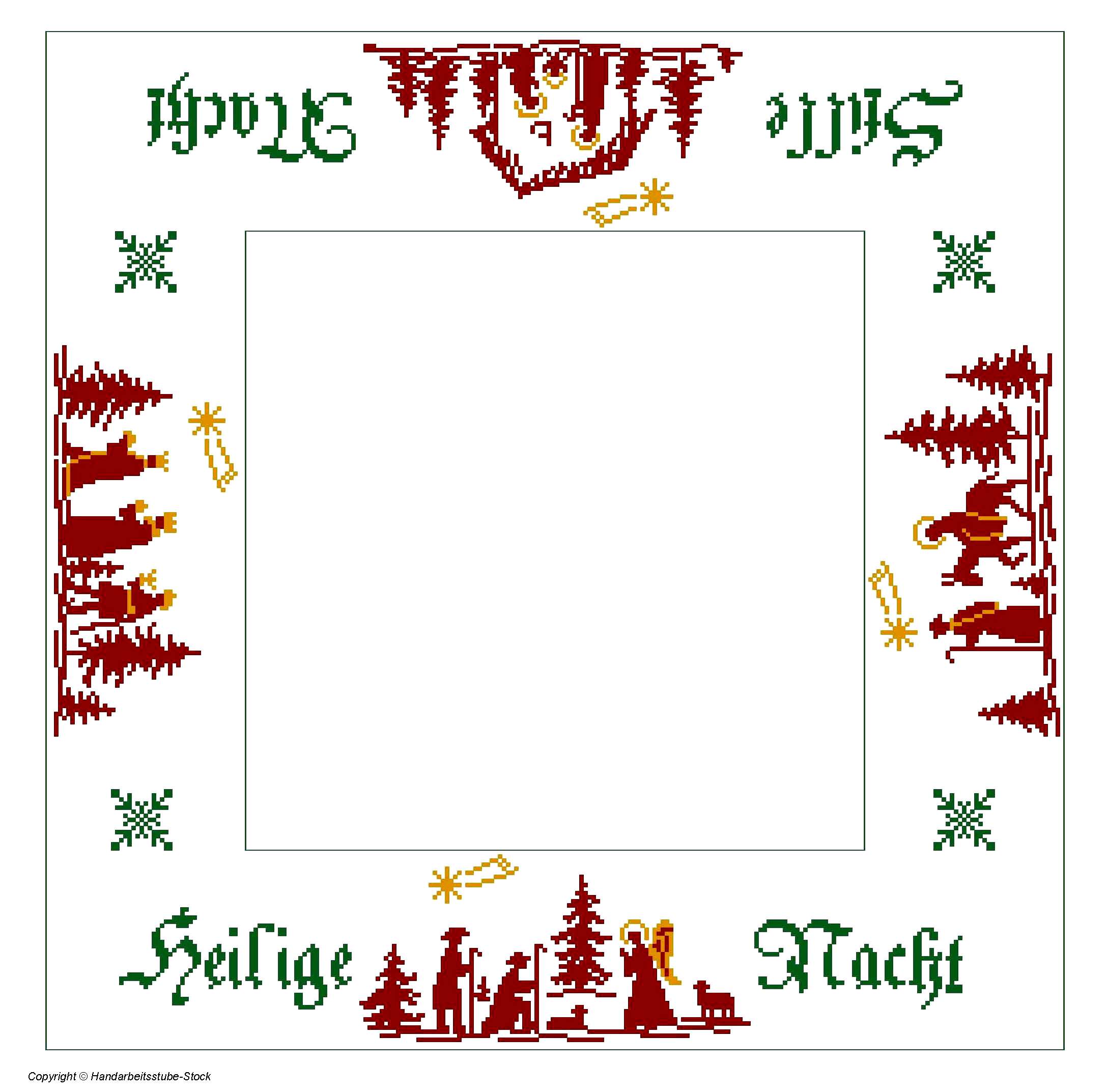 Tischdecke Weihnachtsgeschichte mit Stille Nacht