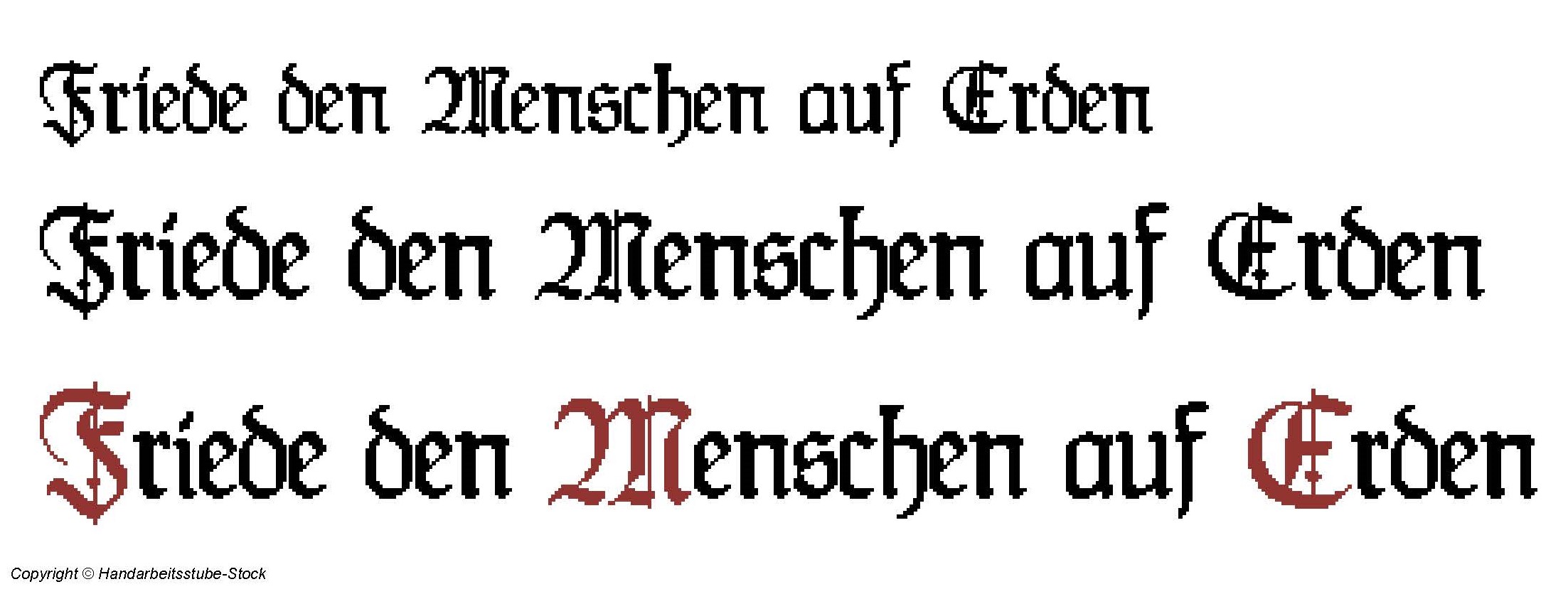 Schriftzug - Friede den Menschen auf Erden